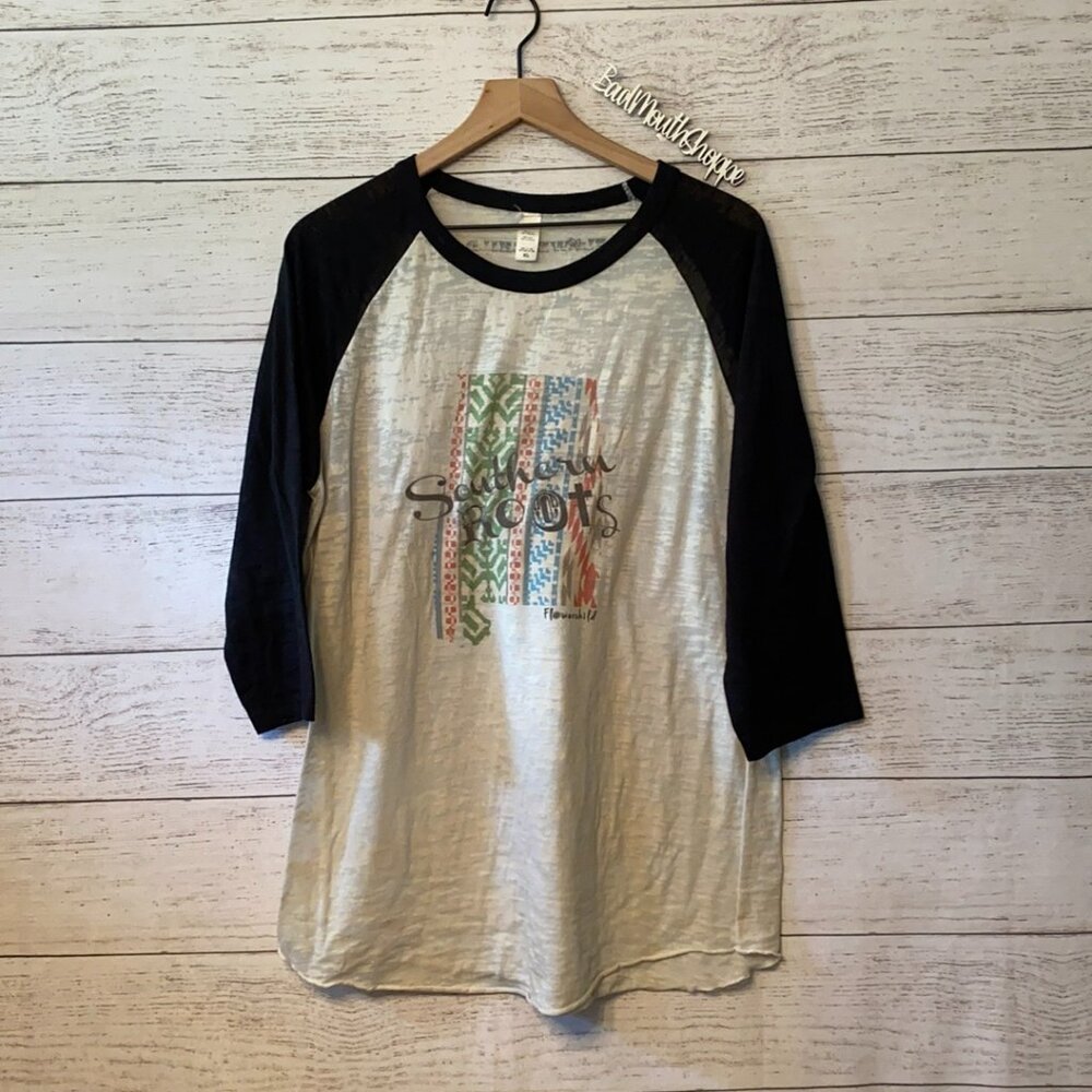 Southern Roots Alabama Heathered Baseball Tee Shirt Boutique XLarge